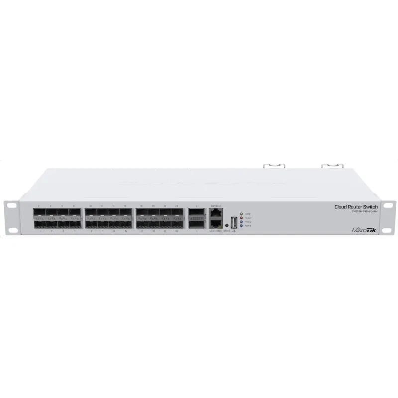 MikroTik Cloud Router Switch CRS326-24S+2Q+RM, 650MHz CPU, 64MB, 1x10/…