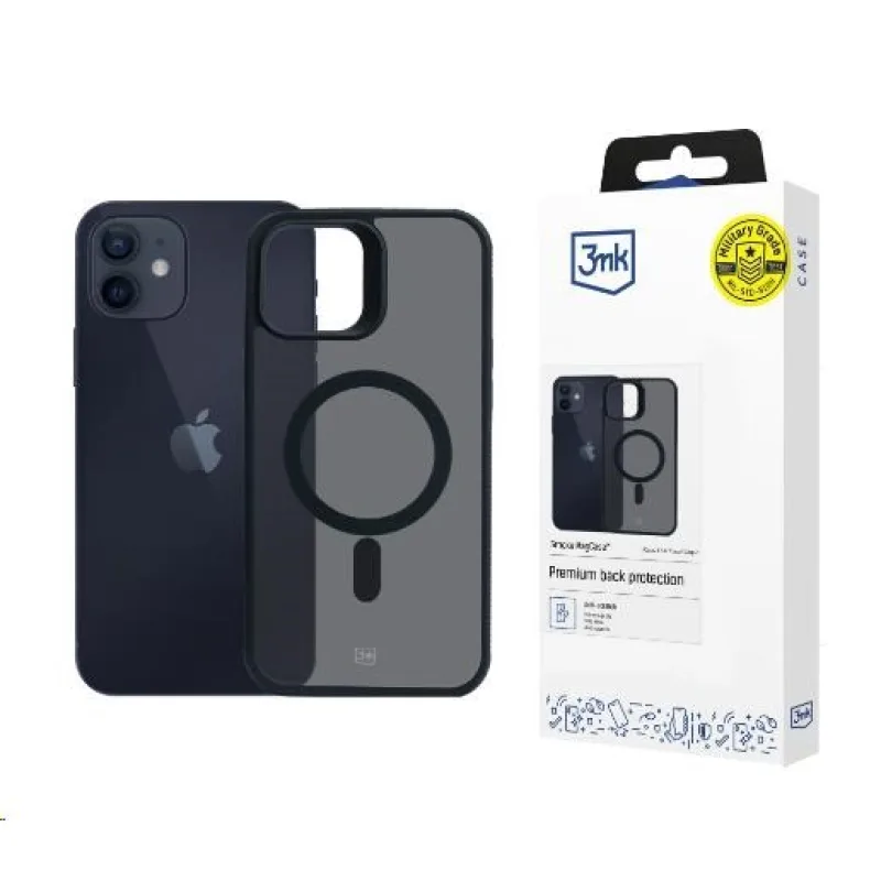 3mk ochranný kryt Smoke MagCase pro Apple iPhone 12/ 12 Pro 5903108563673