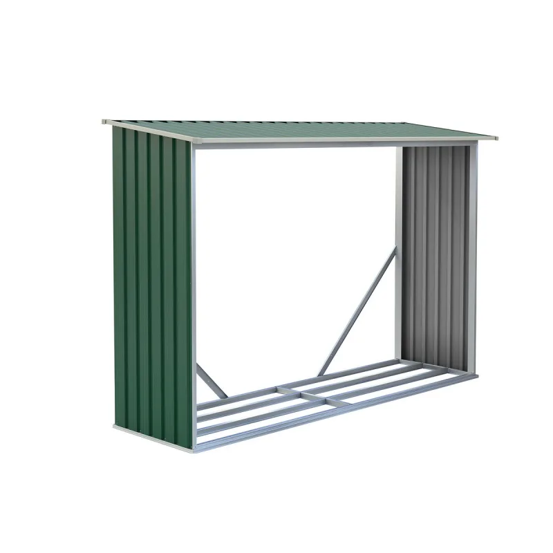 Prístrešok na drevo WOH 181x242x75 cm, zelený