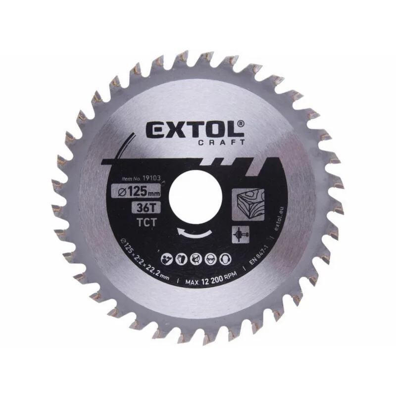 Kotúč pílový s SK plátkami, 125x2,2x22,2mm, 36z
