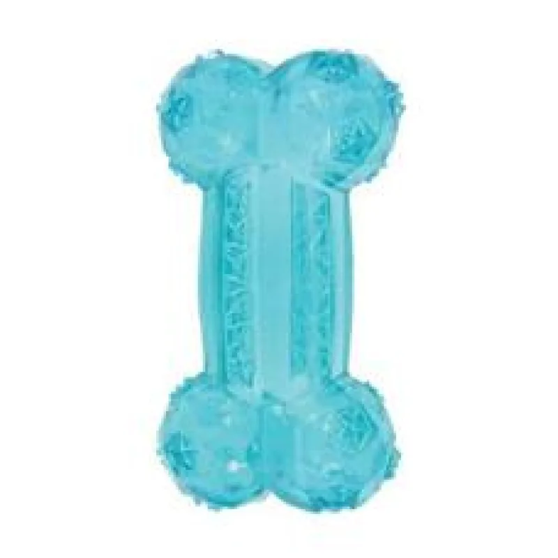 Hračka pes kost BONE TPR POP tyrkys Zolux 12 cm