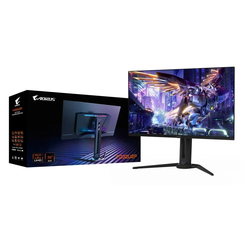 GIGABYTE LCD - 32" Gaming monitor AORUS FO32U2P, OLED, 3840 x 2160 UHD,…