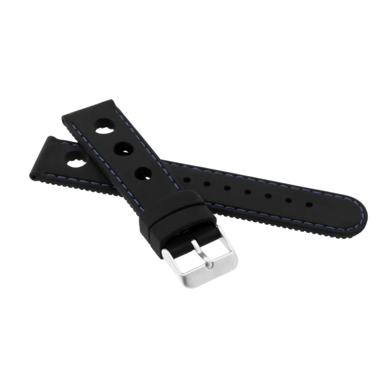 JVD Pánský černý silikonový řemínek na hodinky RP 114/22