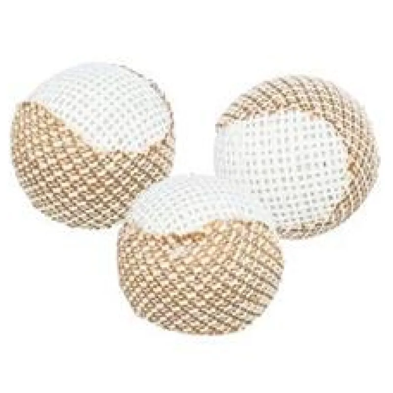 Sada 3ks jutových chrastících míčků, ø 5 cm 1 sada