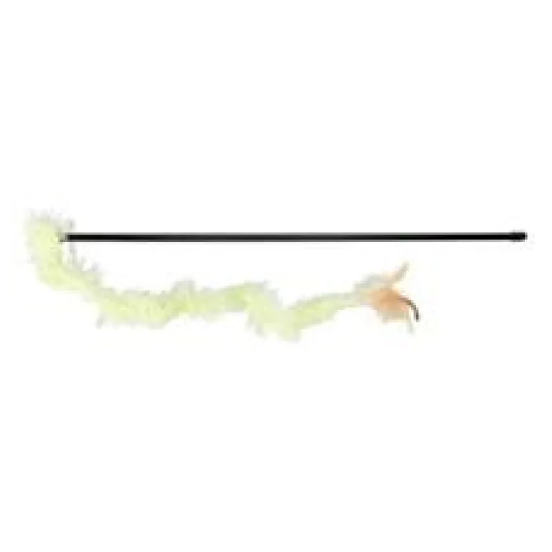 Udička s plyšovým ocasem a peřím 48 cm