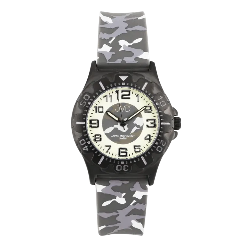 JVD Dětské chlapecké maskáčové sportovní hodinky JVD JZ8005.4