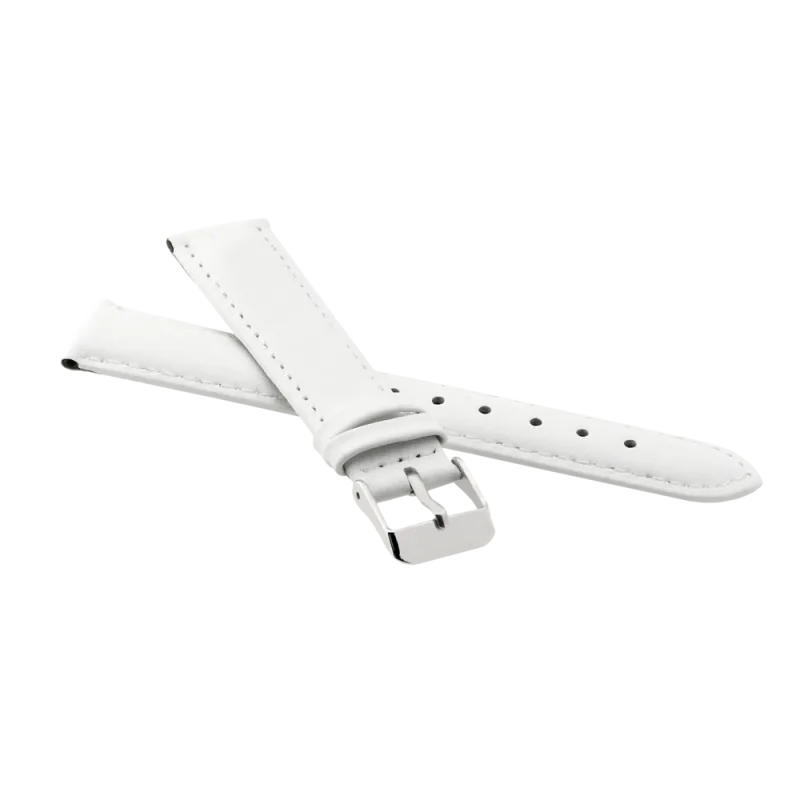 JVD Unisex bílý kožený řemínek na hodinky R17404/20