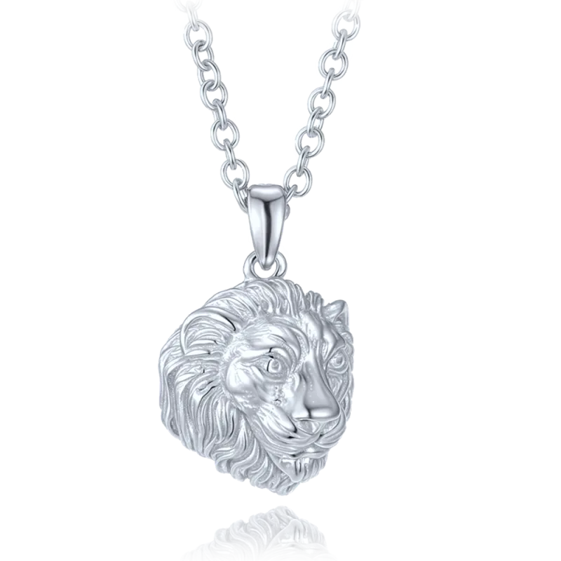 MINET Stříbrný náhrdelník lev JMAN0651SN50