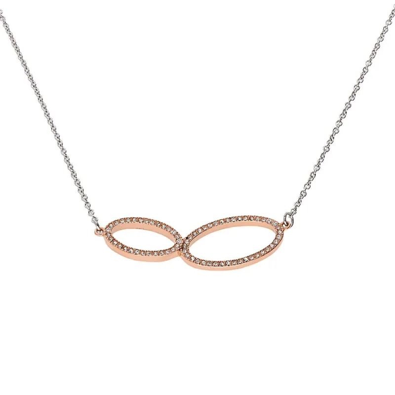 MPM Dámský ocelový nerezový řetízek 7703 - stříbrnorůžové barvy SNE.7703