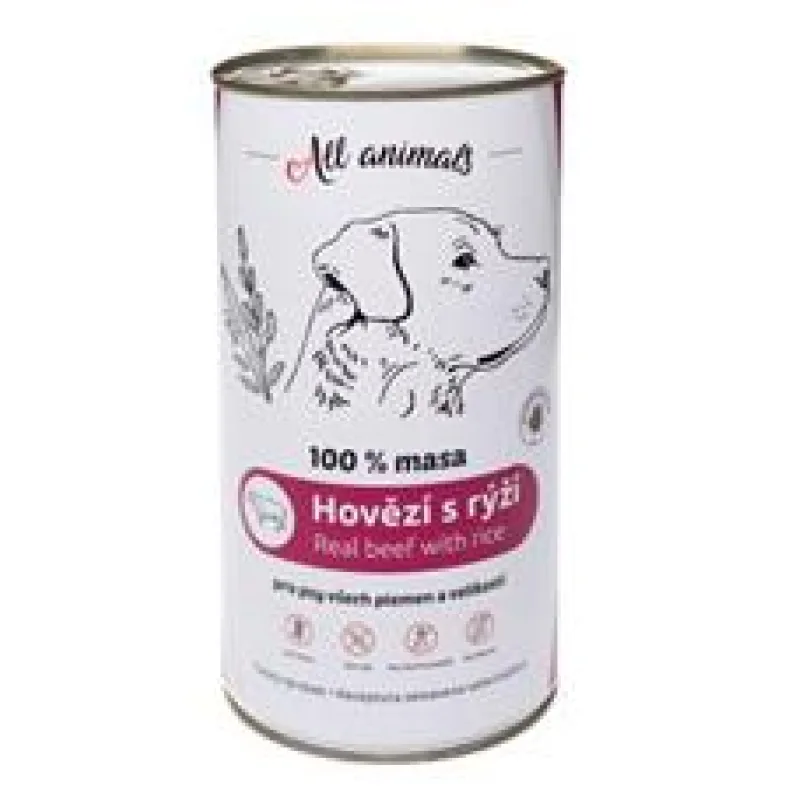 All Animals DOG hovězí mleté s rýží 400g