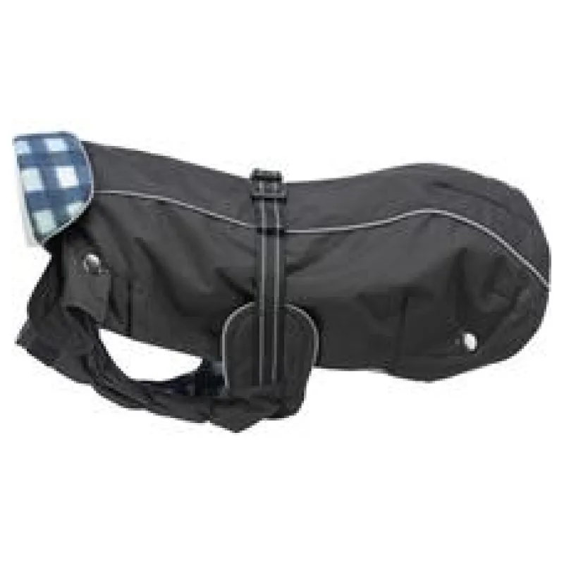 Outdoorový kabátek ROUEN 2v1, střih buldok, černá/modrá XS: 32 cm