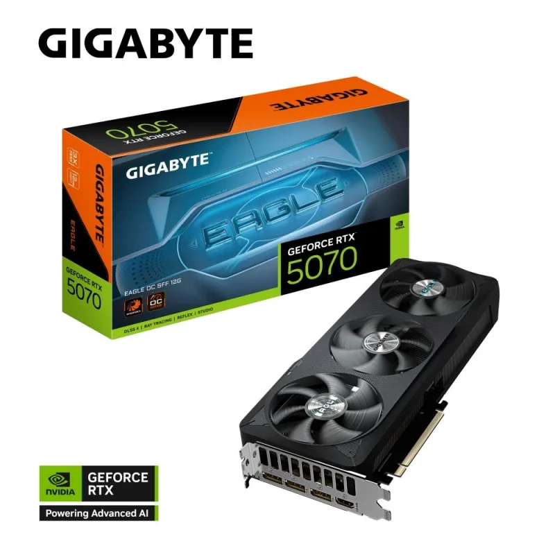 GIGABYTE VGA NVIDIA GeForce RTX 5070 EAGLE OC 12G, 12G GDDR7, 3xDP, …