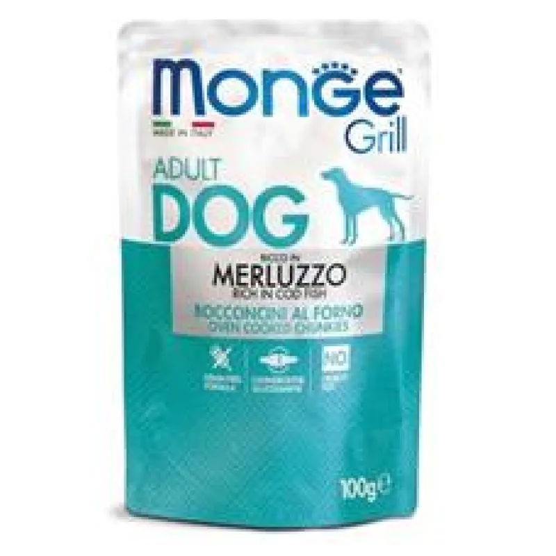 MONGE GRILL kapsička s treskou pro psy 100 g