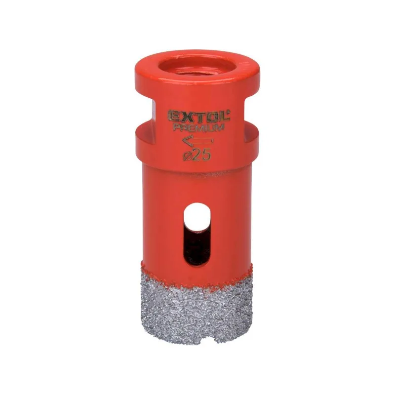 Vrták korunkový diamantový do uhlovej brúsky, ⌀25mm, EXTOL PREMIUM