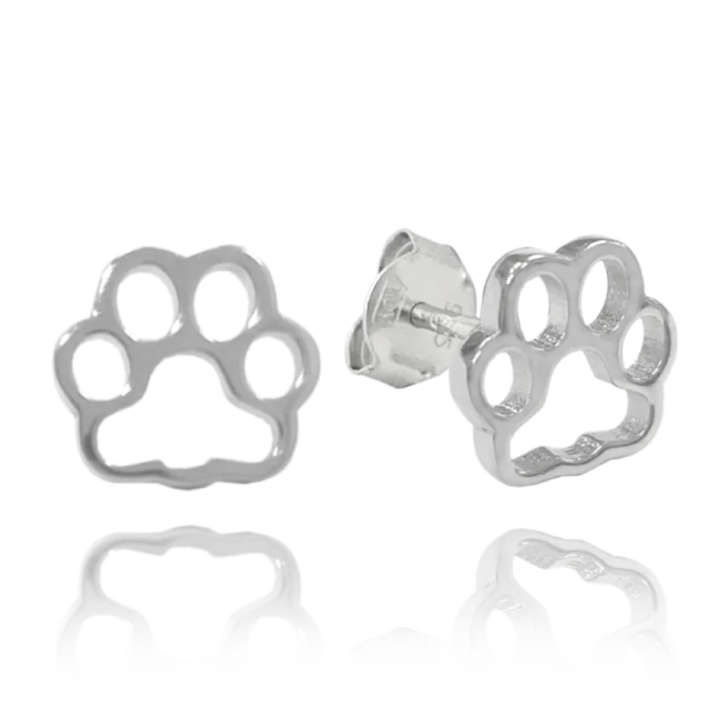 MINET Stříbrné náušnice TLAPKY JMAN0246SE00