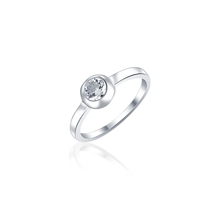 JVD Dámský stříbrný zásnubní prsten se zirkonem SVLR0652XE9BI55