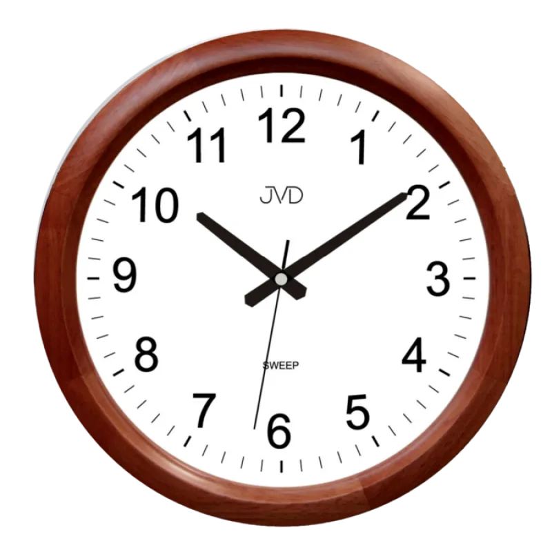 Dřevěné netickající tiché nástěnné hodiny JVD NS8017.1