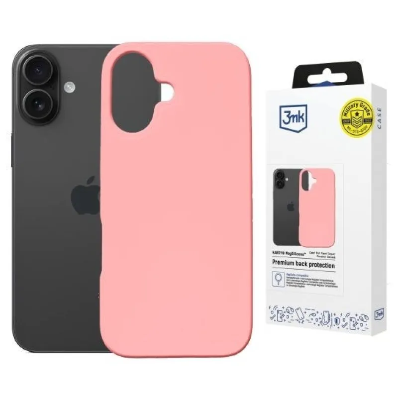 3mk ochranný kryt HARDY MagSilicone pro Apple iPhone 16 Pink 5903108661966