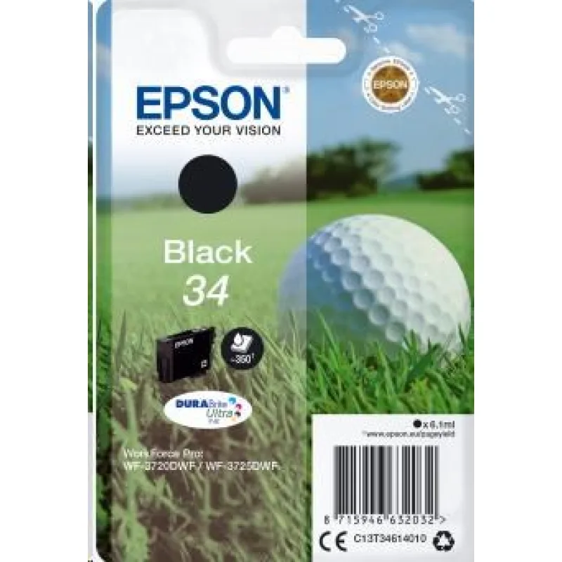 Atrament EPSON čierny Singlepack "Golf" Black 34 DURABrite Ultra Ink 6, 1…