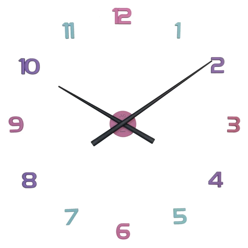 JVD Dětské barevné nalepovací hodiny do dětského pokoje JVD HT466.1 pr. 49cm