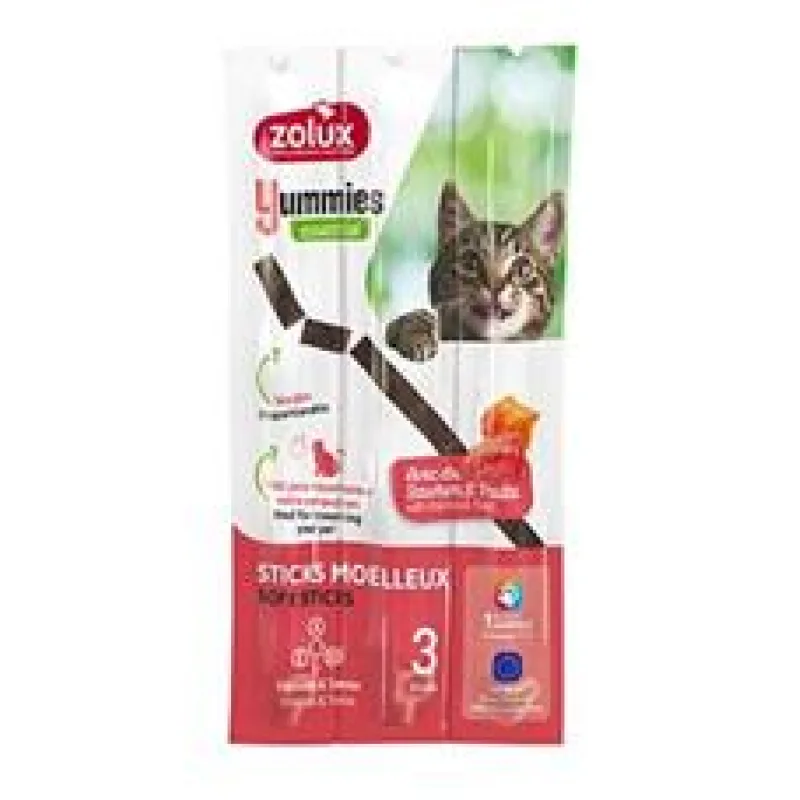 Pochoutka kočka YUMMIES losos a pstruh Zolux 3ks