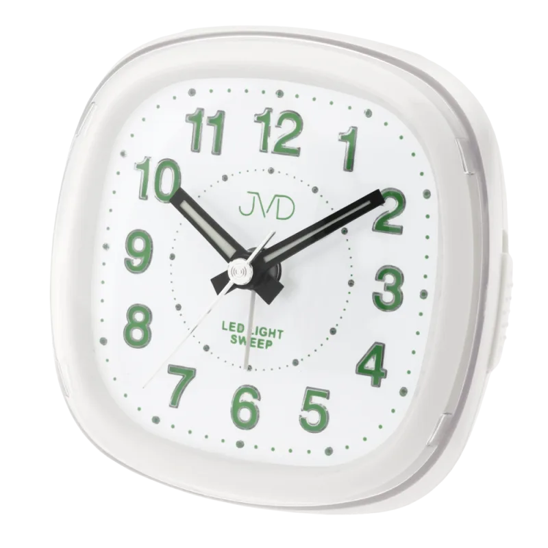 Ručkový netikající svítící budík JVD sweep SRP813.6 s LED osvětlením