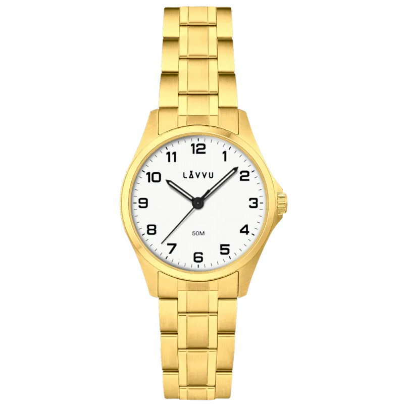 LAVVU Ocelové dámské hodinky GLIMT Gold LWL5082