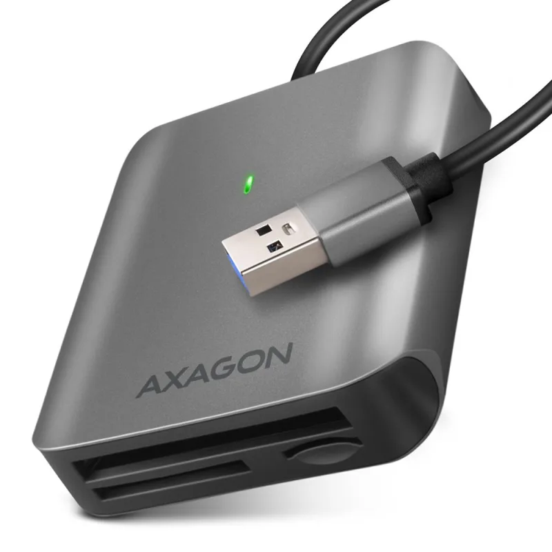AXAGON CRE-S3, USB-A 3.2 Gen 1 - čítačka kariet SUPERSPEED, 3-slot & lun…