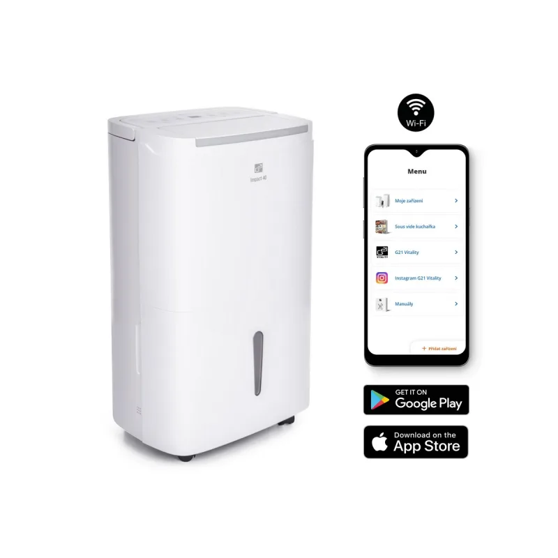 Odvlhčovač vzduchu Impact 40, kapacita 40l/24h, WiFi
