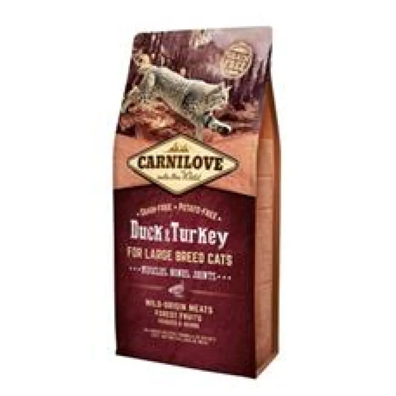 Carnilove Duck & Turkey for Large Breed Cats - Muscles, Bones, Joints 6 kg