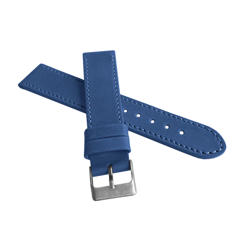Modrý prošitý řemínek LAVVU SPORT z luxusní kůže Top Grain - LSAUL22