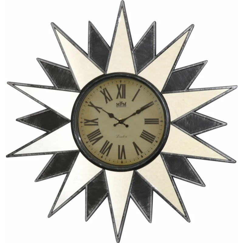 MPM Černé paprskovité hodiny MPM E01.3682