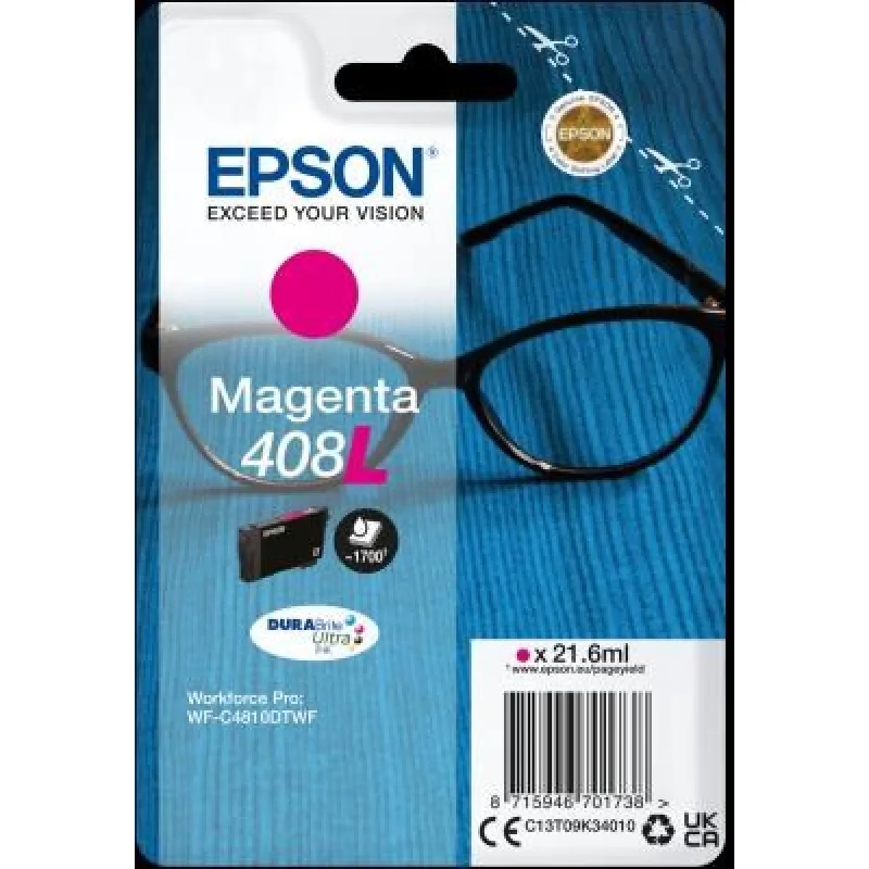 Atrament EPSON Magenta 408L DURABrite Ultra C13T09K34010