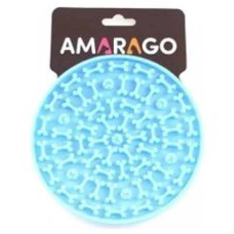 Amarago lízací podložka kruh modrý 1 ks