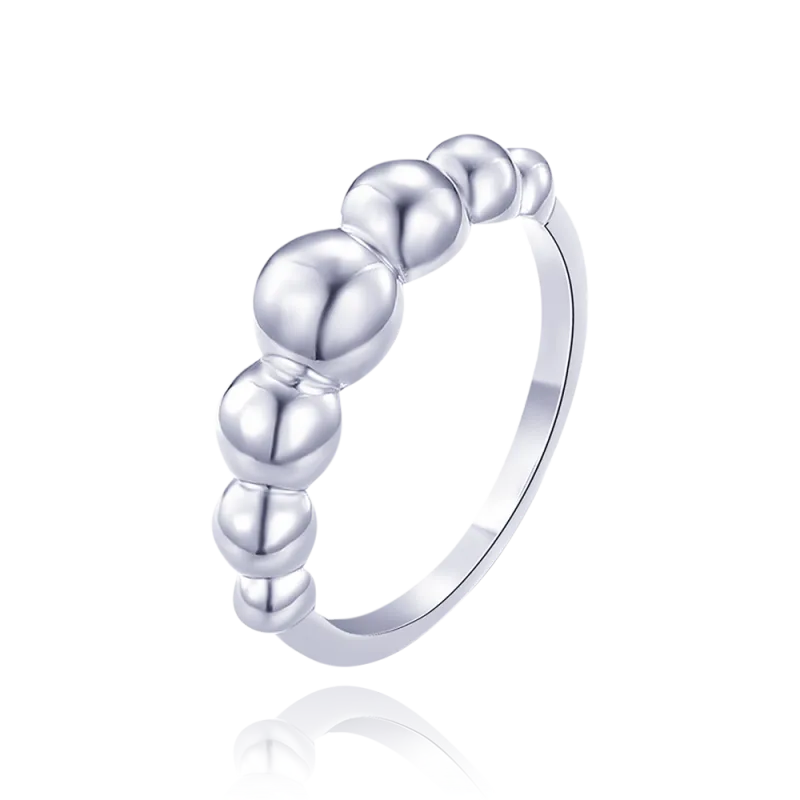 MINET Stříbrný prsten s kuličkami vel. 53 JMAS0264SR53