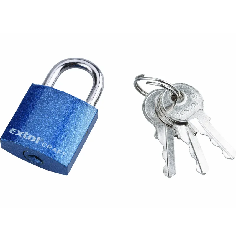 Zámok visací liatinový, 3 kľúče, 25mm, EXTOL CRAFT