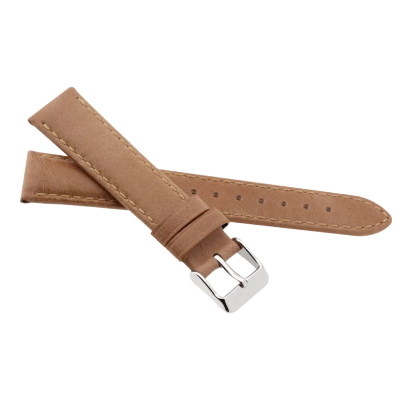 JVD Kožený unisex hnědý řemínek na hodinky R41510/20