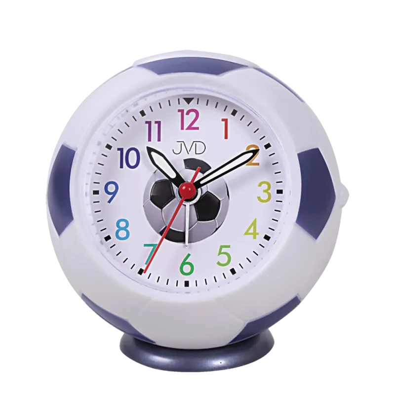 JVD Dětský fotbalový netikající tichý budík JVD SRP9001.2 FOTBAL