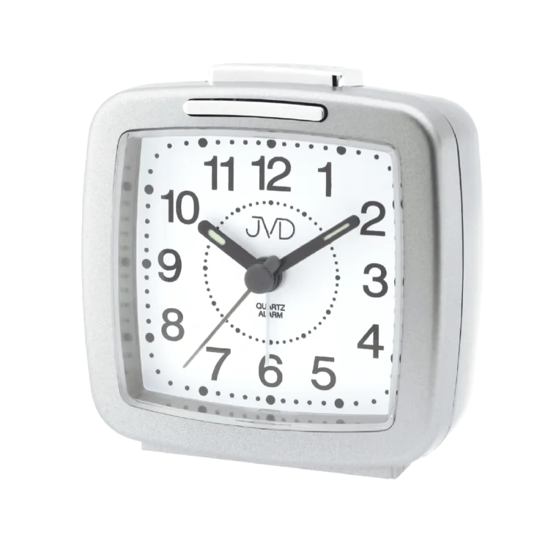 JVD Šedý bateriový Budík JVD quartz SR952.5