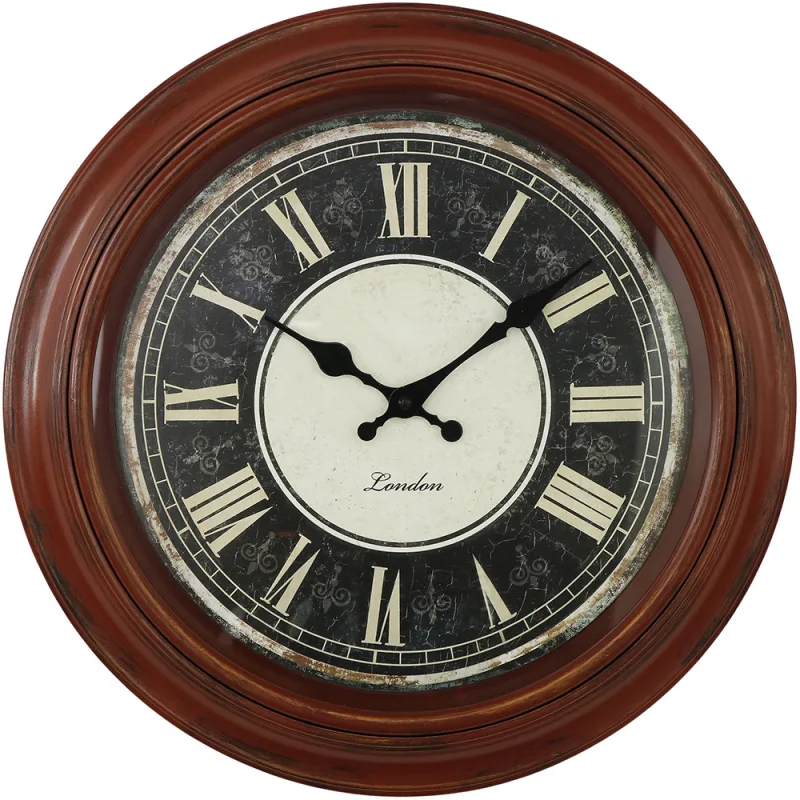 MPM Kaštanové retro kulaté hodiny MPM E01.3879.55