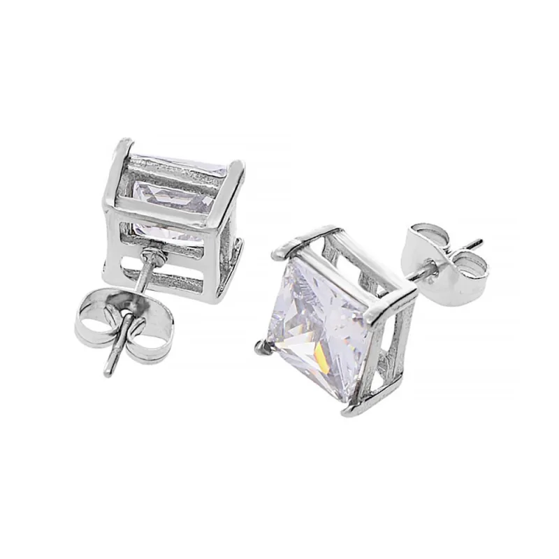 MPM Dámské ocelové nerezové náušnice 70211-8 - stříbrné barvy