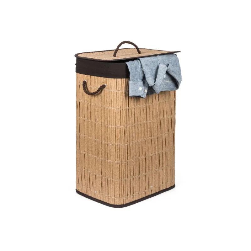 Kôš na bielizeň G21 72 l, imitácia ratanu, hnedý koš