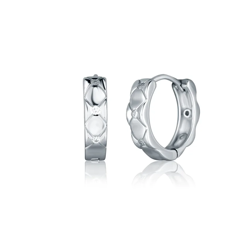 JVD Dámské stříbrné kruhové náušnice SVLE2776X86BI00