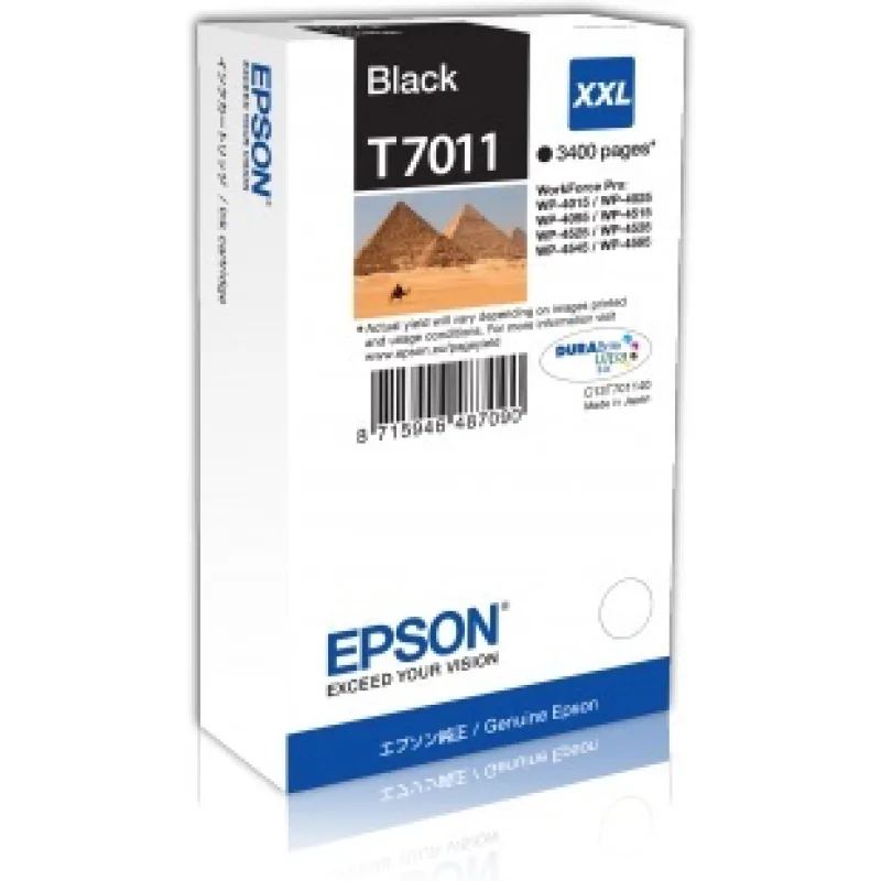 WP4000/ 4500 Series Ink Cartridge XXL Black 3.4k C13T70114010