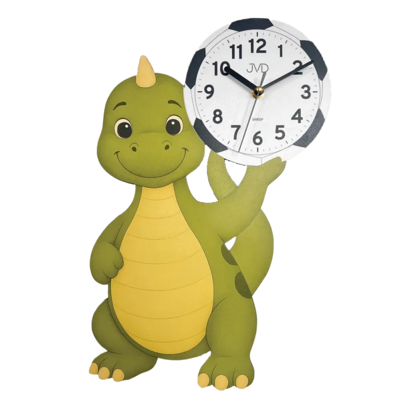 JVD Dětské nástěnné netikající tiché hodiny JVD HJ111 - DINOSAURUS