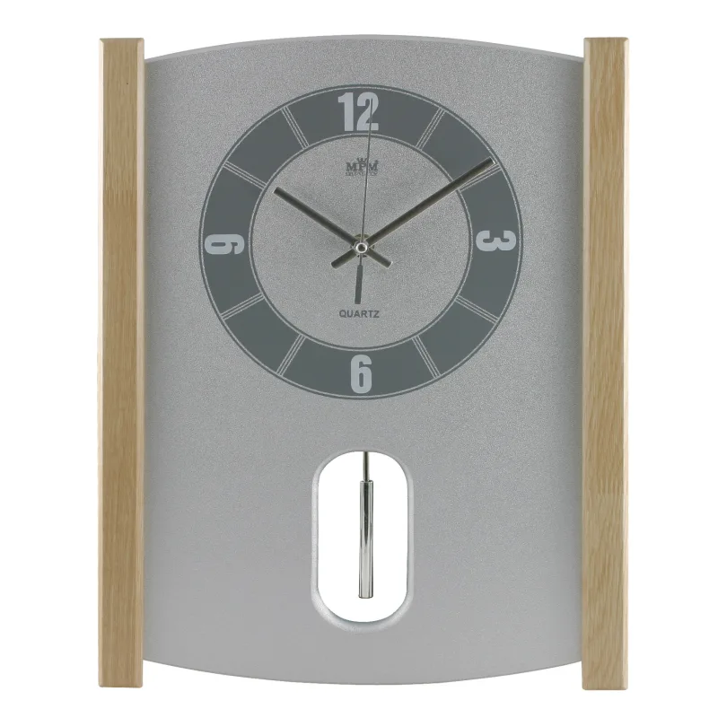 MPM Hranaté kyvadlové dřevěné hodiny MPM E01.2514