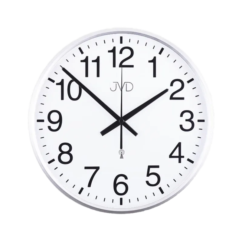 JVD Rádiem řízené nástěnné bílé hodiny JVD RH684.4
