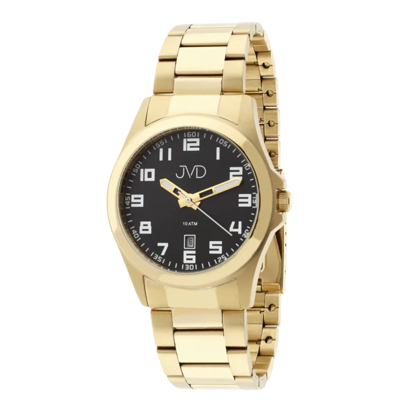 JVD Pozlacené pánské vodotěsné náramkové pánské hodinky JVD steel J1041.41 - 10ATM