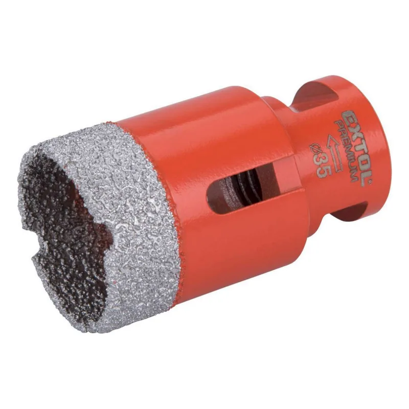 Vrták korunkový diamantový do uhlovej brúsky, ⌀35mm, EXTOL PREMIUM