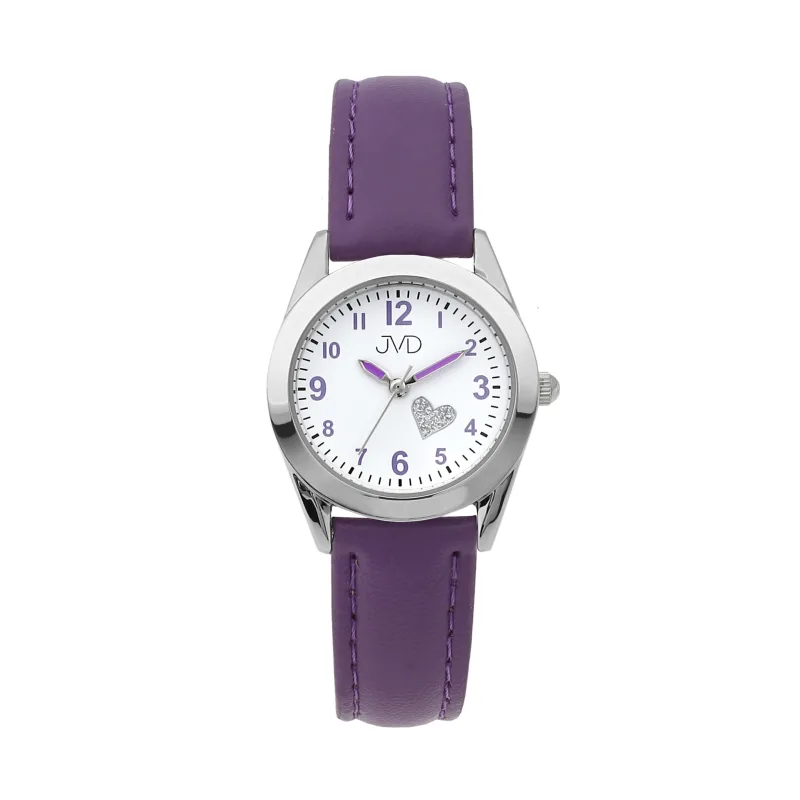 Dětské dívčí náramkové čitelné hodinky JVD J7178.3 se srdíčkem